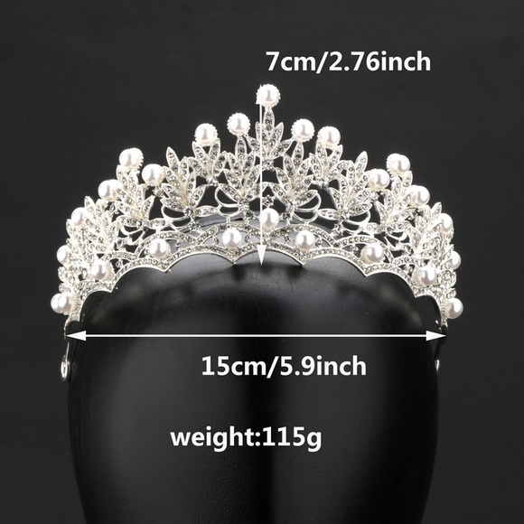 Elegant Silver and White Tiara
